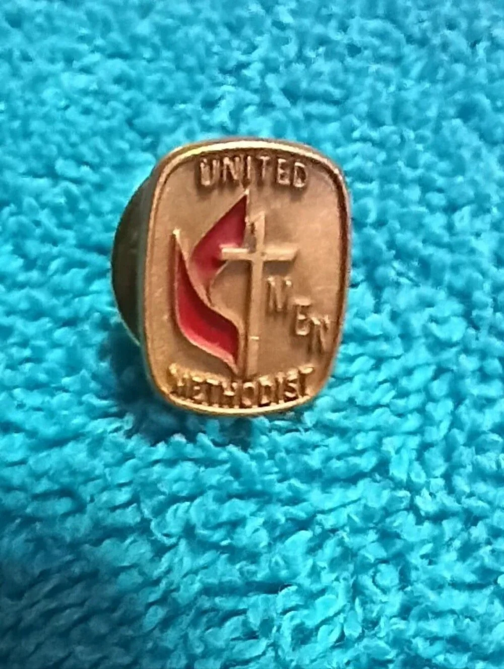 Red and Gold Lapel Pin - Men's Accessory